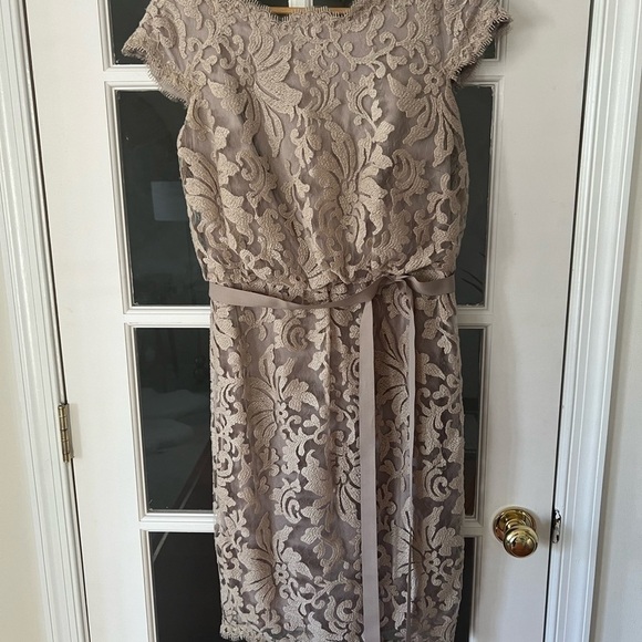 Tadashi Shoji Great Lace Blouson Dress - Size 4 - Picture 2 of 9